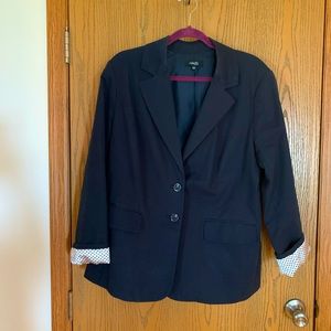 Rafaela woman from Macy’s. Size 16W Navy blazer with roll up sleeves.